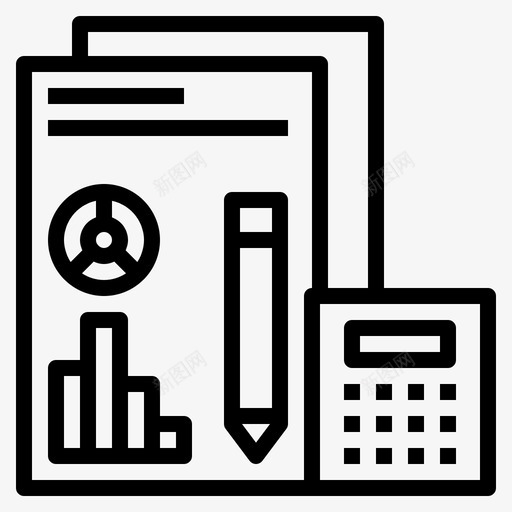 财务计划计算器财务图标svg_新图网 https://ixintu.com 付款 投资 计算器 财务 财务投资 财务计划