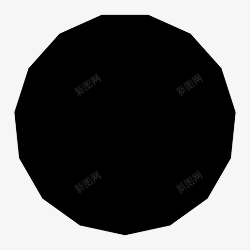 十五边形多边形形状图标svg_新图网 https://ixintu.com 十五边形 多边形 形状