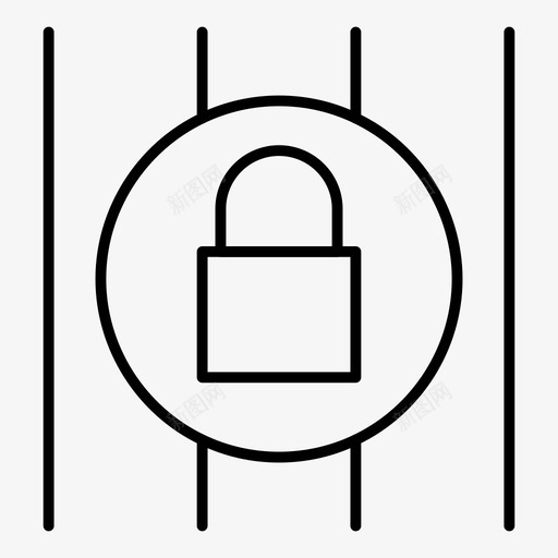 禁闭逮捕城堡图标svg_新图网 https://ixintu.com 城堡 法律 法律和司法的细线 监狱 禁闭 逮捕