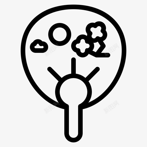 扇子手亚洲中国图标svg_新图网 https://ixintu.com 中国 中国装饰品 亚洲 扇子手 装饰品