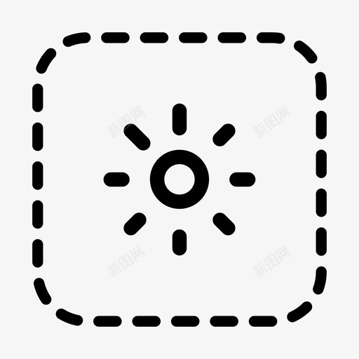 亮度虚线集合2图标svg_新图网 https://ixintu.com 亮度 虚线集合2