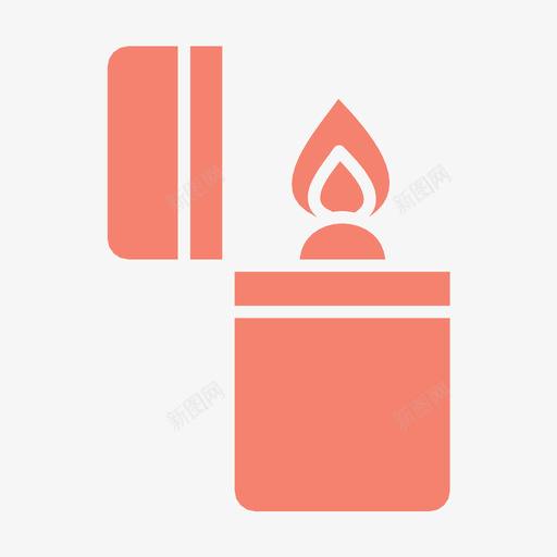 打火机火焰烟雾图标svg_新图网 https://ixintu.com 打火机 火焰 烟雾