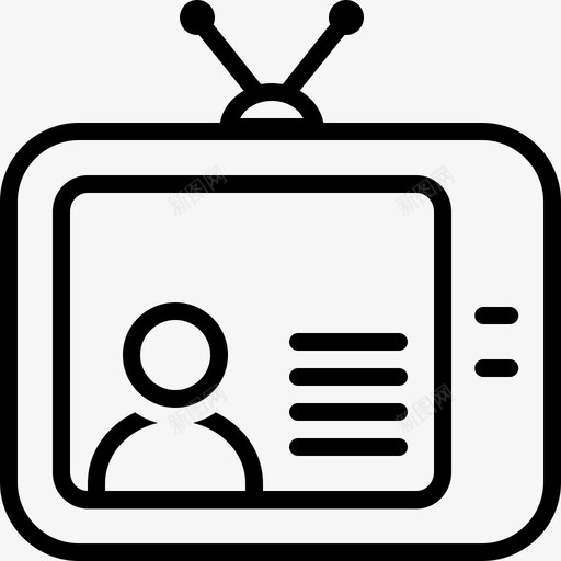 电视广播新闻播报员图标svg_新图网 https://ixintu.com 广播 新闻播报员 电视