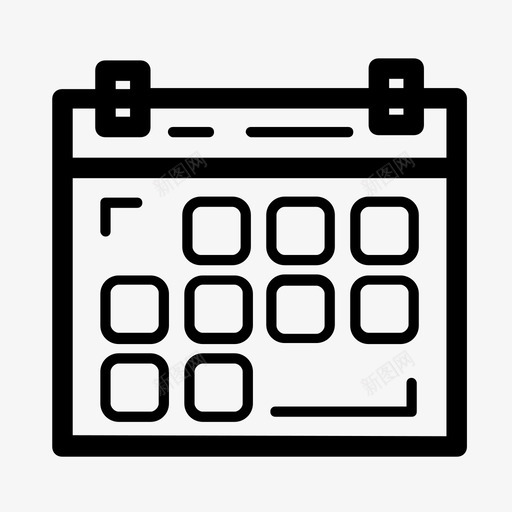 日历日期基本图标svg_新图网 https://ixintu.com 基本图标 日历 日期
