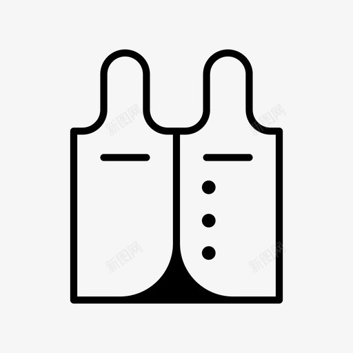 马甲衣服时装图标svg_新图网 https://ixintu.com 时装 衣服 马甲