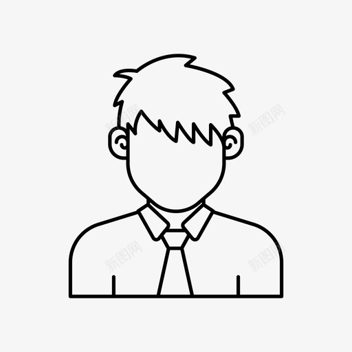 男发型头像男图标svg_新图网 https://ixintu.com 头像 头像男 学生 男 男发型