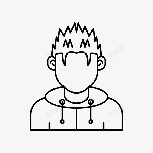 发型男孩化身男人图标svg_新图网 https://ixintu.com 个人资料 化身 化身男人 发型男孩 用户 男人
