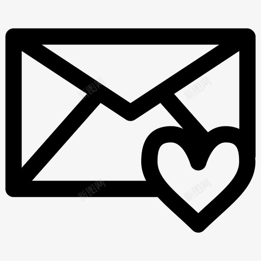 爱的电子邮件信封最爱图标svg_新图网 https://ixintu.com 信封 心 最爱 爱的电子邮件