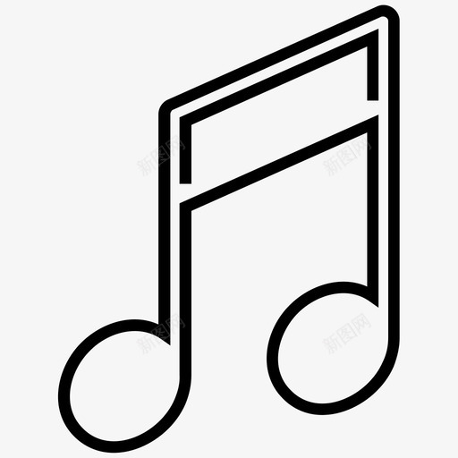 旋律音阶音符图标svg_新图网 https://ixintu.com 旋律 音符 音阶 颤音