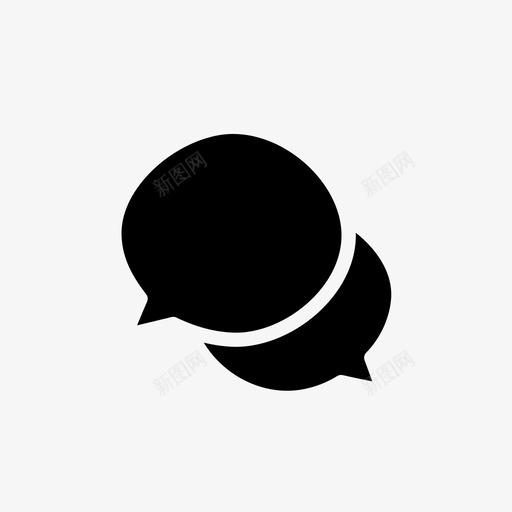 泡泡聊天对话语音气泡图标svg_新图网 https://ixintu.com 对话 泡泡聊天 界面图示符 语音气泡