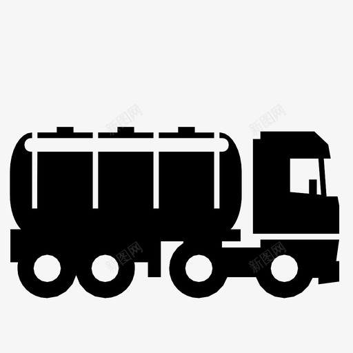 油罐车汽油燃料图标svg_新图网 https://ixintu.com 汽油 油罐车 燃料 运输 运输和卡车
