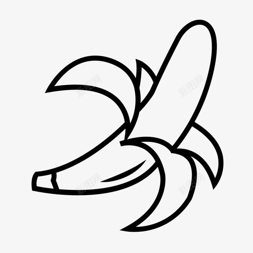 香蕉水果芭蕉图标svg_新图网 https://ixintu.com 水果 热带水果 芭蕉 香蕉
