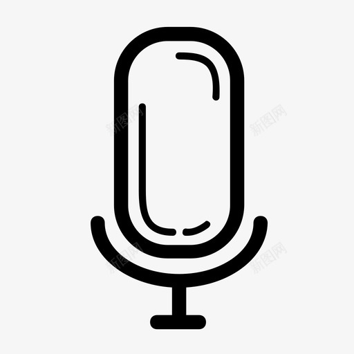 麦克风声音讲话图标svg_新图网 https://ixintu.com 基本图标 声音 讲话 麦克风