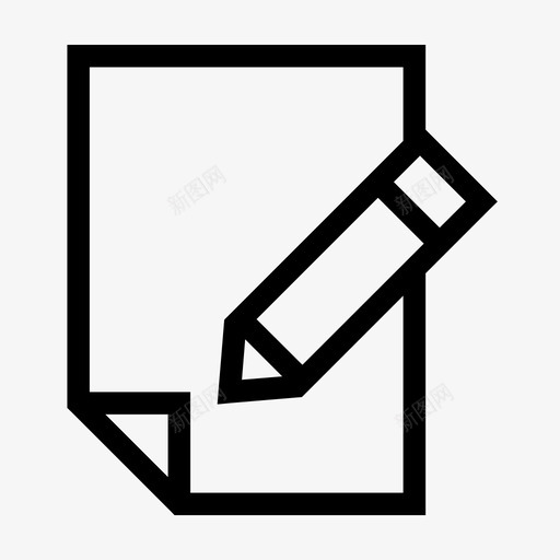 便笺纸张文具图标svg_新图网 https://ixintu.com 书写 便笺 商务 工具 文具 纸张