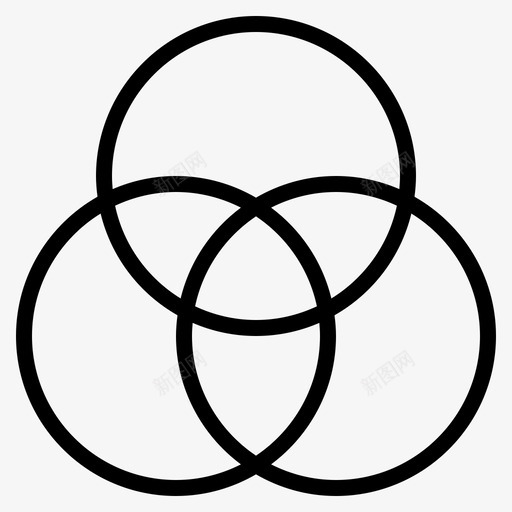 朋友图圆数据图标svg_新图网 https://ixintu.com 交集 圆 数据 数据可视化 朋友图
