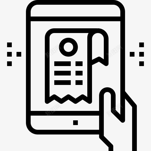 电子收据帐单单据图标svg_新图网 https://ixintu.com 单据 发票 帐单 电子商务 电子收据