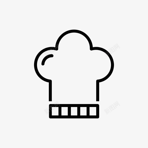 烹调帽图标svg_新图网 https://ixintu.com 烹调帽
