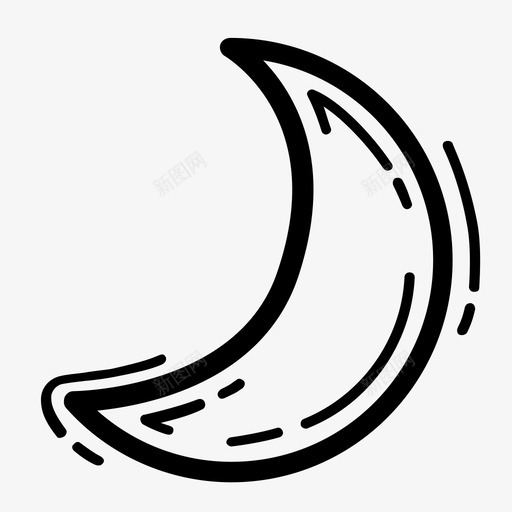 月亮基本图标svg_新图网 https://ixintu.com 基本图标 月亮