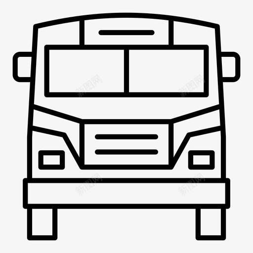 校车通勤机械图标svg_新图网 https://ixintu.com 交通 教育用地 机械 校车 车辆 通勤
