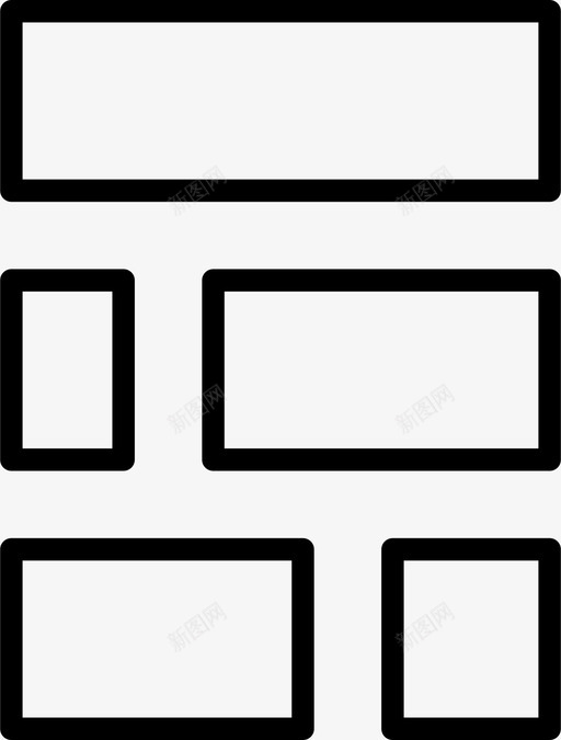 布局网格体系结构元素图标svg_新图网 https://ixintu.com 体系结构 元素 堆栈 布局网格 箭头和框精简 系统 项