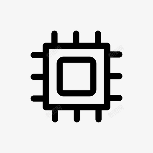 芯片计算机线路图标svg_新图网 https://ixintu.com 芯片 计算机线路