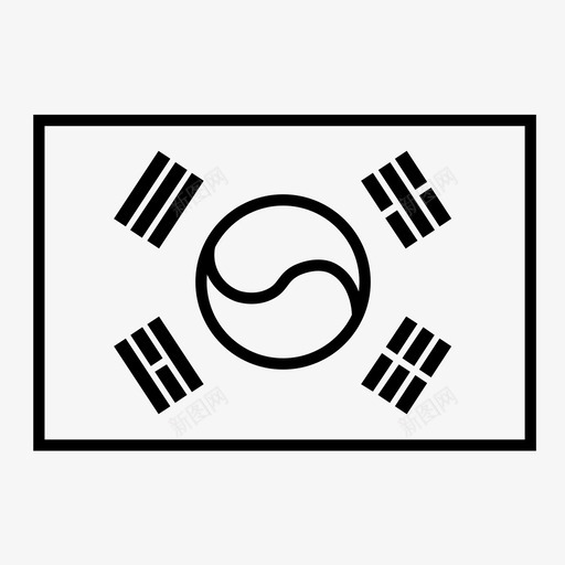 韩国国旗韩国人图标svg_新图网 https://ixintu.com 国旗 太古吉 韩国 韩国人