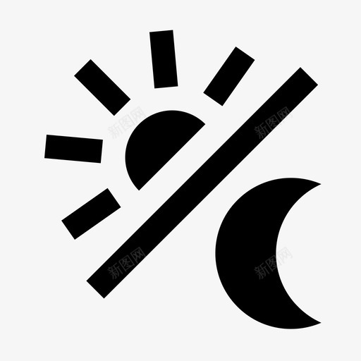 昼夜24小时图标svg_新图网 https://ixintu.com 24小时 昼夜
