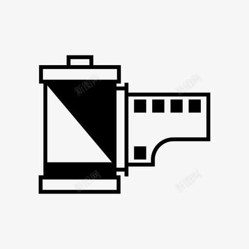 胶卷电影院电影带图标svg_新图网 https://ixintu.com 图片 媒体 摄影实心图标集 电影带 电影院 胶卷