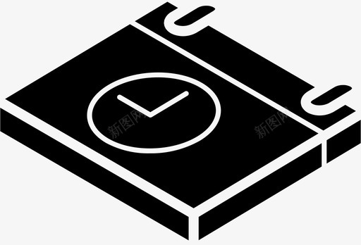 时间日历要素等轴测图标svg_新图网 https://ixintu.com 时间日历 等轴测 要素 要素isosolid