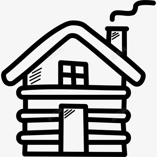 冬令营小屋图标svg_新图网 https://ixintu.com 冬令营 小屋