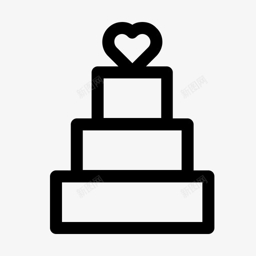 结婚蛋糕仪式爱情图标svg_新图网 https://ixintu.com 仪式 婚姻 新娘 爱情 结婚蛋糕