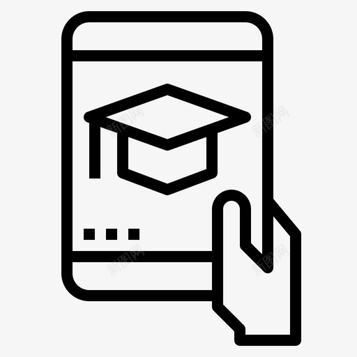 流动学习课程学位图标svg_新图网 https://ixintu.com 学习 学位 流动学习 课程