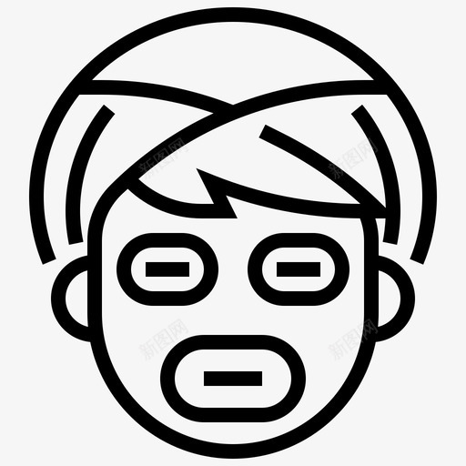 面膜按摩放松图标svg_新图网 https://ixintu.com spa spa元素2 按摩 放松 理疗 面膜
