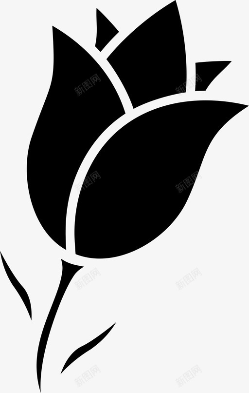 花植物郁金香图标svg_新图网 https://ixintu.com 植物 花 郁金香