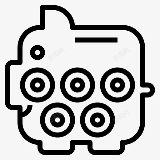 储蓄银行硬币图标svg_新图网 https://ixintu.com 储蓄 小猪 理财 硬币 钱 银行