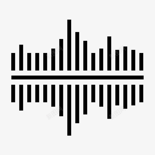 声波音频音乐图标svg_新图网 https://ixintu.com 声波 杂音 音乐 音频