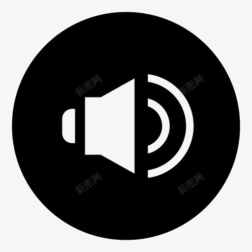 增加扬声器音量音频声音图标svg_新图网 https://ixintu.com 圆形填充ui和ux图标 增加扬声器音量 声音 音频