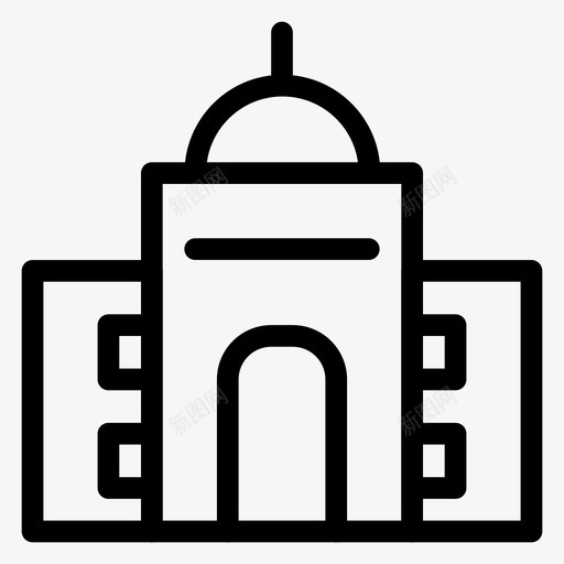 清真寺房产房子图标svg_新图网 https://ixintu.com 房产 房产实线图标 房子 清真寺