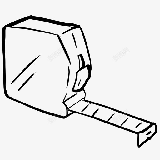 卷尺diy手绘图标svg_新图网 https://ixintu.com diy 卷尺 工具 手绘
