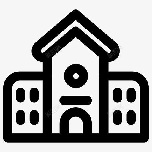 建筑大学图标svg_新图网 https://ixintu.com 大学 建筑