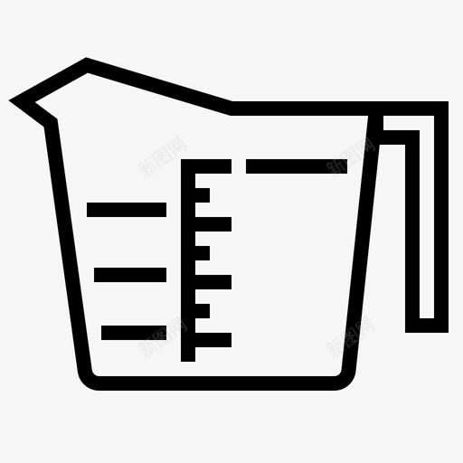 量杯炊具配料图标svg_新图网 https://ixintu.com 咖啡厅 混合 炊具 配料 量杯