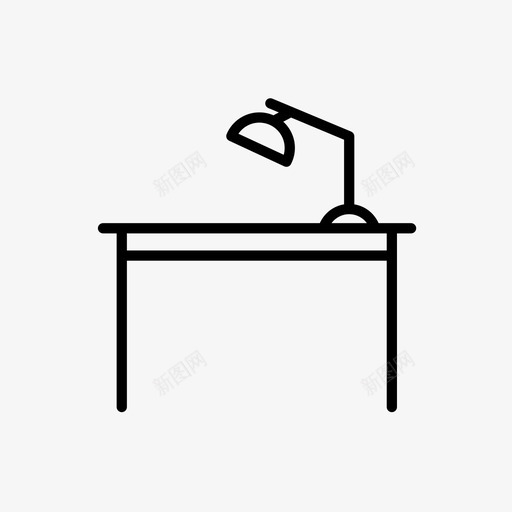 灯家具桌子图标svg_新图网 https://ixintu.com 家具 家具套装1 桌子 灯