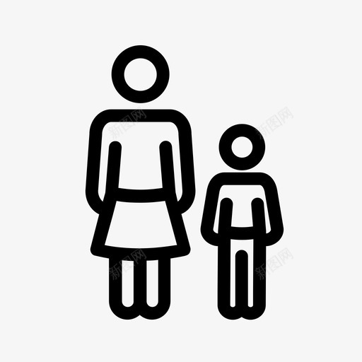 母亲家人孩子图标svg_新图网 https://ixintu.com 人 儿子 孩子 家人 母亲