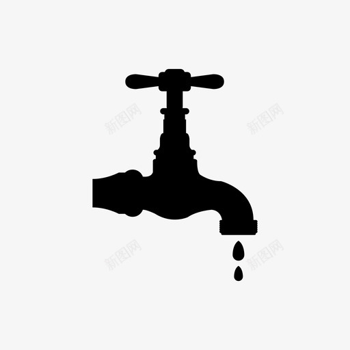 水龙头滴水水流图标svg_新图网 https://ixintu.com 水 水流 水龙头 滴水 龙头
