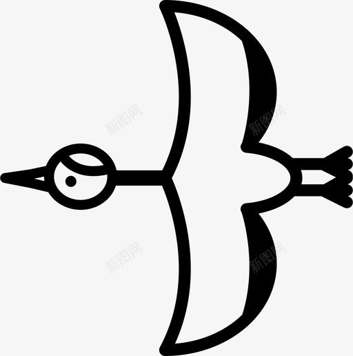 鹤动物鸟图标svg_新图网 https://ixintu.com 动物 日本 鸟 鹤