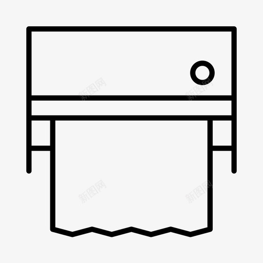 纸巾浴室手巾图标svg_新图网 https://ixintu.com 卫生 家务 手巾 浴室 纸巾