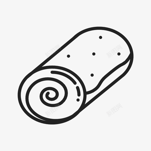 蛋糕面包卷甜甜的图标svg_新图网 https://ixintu.com 甜甜的 蛋糕 面包卷