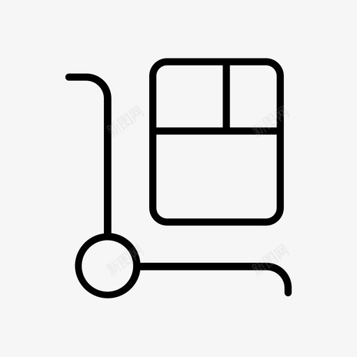 送货包裹箱子手推车图标svg_新图网 https://ixintu.com 手推车 箱子 送货包裹