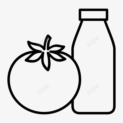 番茄酱瓶子食物图标svg_新图网 https://ixintu.com 厨房 瓶子 番茄酱 酱汁 食物