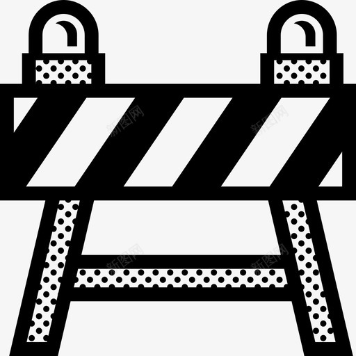 障碍物施工重新限制图标svg_新图网 https://ixintu.com 交通 施工 运输点 道路 重新限制 障碍物